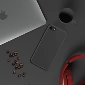 Apple iPhone 7 İnce Mat Silikon Kılıf Siyah - 3