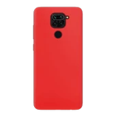Xiaomi Redmi Note 9 İnce Mat Silikon Kılıf Kırmızı thumbnail 1