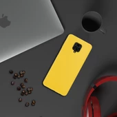 Xiaomi Redmi Note 9 Pro Max İnce Mat Silikon Kılıf Sarı - 3