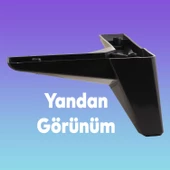 Sedir Lüks Mobilya Kanepe Sehpa Tv Ünitesi Koltuk Ayağı 10 Cm Siyah Baza Ayakları - 5