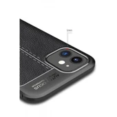 Samsung Galaxy S20 Ultra Deri Görünümlü Silikon Lacivert - 4
