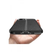 Samsung Galaxy S20 Ultra Deri Görünümlü Silikon Lacivert - 3