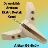 Lüks Mobilya Kanepe Sehpa TV Ünitesi Koltuk Ayağı 14 cm Krem Baza Ayak thumbnail 3