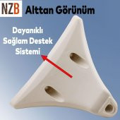 Lüks Mobilya Kanepe Sehpa TV Ünitesi Koltuk Ayağı 10 cm Krem Baza Ayak thumbnail 4