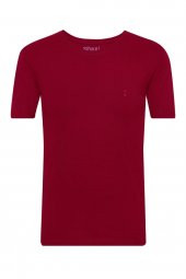 SÜVARİ CLASSİCS  100 PAMUK YUVARLAK YAKA ÖZEL ÜRETİM TSHİRT REGULAR NORMAL KALIP KİREMİT - 3