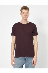 Erkek Yeşil Bisiklet Yaka T-Shirt 0YAM12136LK - 8