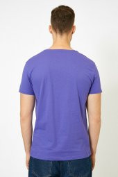 Erkek Yeşil Bisiklet Yaka T-Shirt 0YAM12136LK - 12