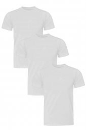 PAMUK LİKRA DAR KALIP YUVARLAK  YAKA 3LÜ TSHİRT SETİ SİYAH - BATTAL BEDENE KADAR thumbnail 2