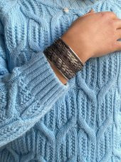 Eskitme Görünümlü Metal Kadın Bilezik 001 - 1