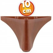 Lüks Mobilya Kanepe Sehpa TV Ünitesi Koltuk Ayağı 10 cm Kahverengi Ahşap Desenli Baza Ayak thumbnail 1