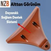 Lüks Mobilya Kanepe Sehpa TV Ünitesi Koltuk Ayağı 10 cm Kahverengi Ahşap Desenli Baza Ayak thumbnail 3