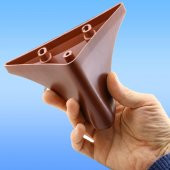 Lüks Mobilya Kanepe Sehpa TV Ünitesi Koltuk Ayağı 10 cm Kahverengi Ahşap Desenli Baza Ayak thumbnail 6