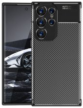 Samsung Galaxy S23 Ultra Kılıf Sert Korumalı Zırh Karbon Fiber Kapak - 1