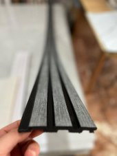 Renkli Duvarlar Atc Gri Antrasit Dekoratif Görünüm Pvc Kaplama Lambiri 12cmx90cm - 7
