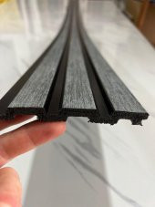 Renkli Duvarlar Atc Gri Antrasit Dekoratif Görünüm Pvc Kaplama Lambiri 12cmx90cm - 1