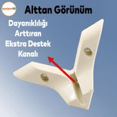 Altay Lüks Mobilya Kanepe Sehpa Tv Ünitesi Koltuk Ayağı 8 Cm Krem Baza Ayakları - 2