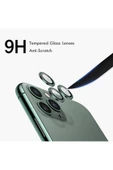 Apple iPhone 13 6.1'' Metal Çerçeveli Kamera Koruma Lensi Siyah - 3