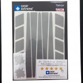 Şerit Tasarımlı Yaldızlı Gümüş Motosiklet Kask Sticker Çınar Extreme thumbnail 3