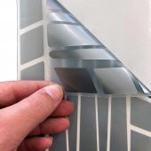 Şerit Tasarımlı Yaldızlı Gümüş Motosiklet Kask Sticker Çınar Extreme thumbnail 5