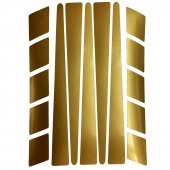 Şerit Tasarımlı Yaldızlı Gold Motosiklet Kask Sticker Çınar Extreme - 2
