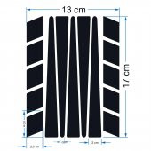 Şerit Tasarımlı Süt Beyaz Motosiklet Kask Sticker Çınar Extreme - 5