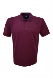 Erkek Bordo Kısa Kol Cepli T-Shirt 2279 - 1