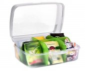 Flosoft Premium Poşet Çay Kutusu, Çok Amaçlı Kapaklı Bölmeli Organizer - 1