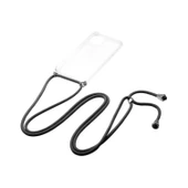 Samsung Galaxy S7 Edge Boyun Askılı Şeffaf Tank Kılıf Siyah - 2