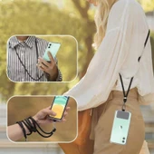 Xiaomi Redmi 9A İp Askılı Silikon Kılıf Siyah - 3