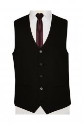 Yelekli Dar Kesim Siyah Desenli Takım Elbise - 2