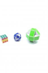 Şekilden Şekile Giren Sihirli Yılan Zeka Küpü Snake Magic Cube Rubik 3 Lü Set - 4
