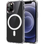 Apple iPhone 11 Pro Max Magsafe Şeffaf Silikon Kılıf - 2