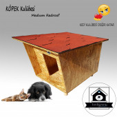 Köpek Kulübesi Redroof M - Kedi Köpek Kulübesi - - Shıngle Kaplamalı Ahşap Kulübe - 6