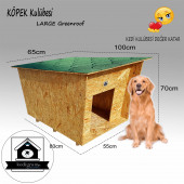 Köpek Kulübesi Greenroof L - Kedi Köpek Kulübesi Ahşap Kulübe - 1