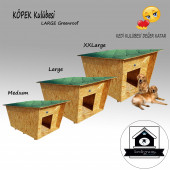 Köpek Kulübesi Greenroof L - Kedi Köpek Kulübesi Ahşap Kulübe - 2