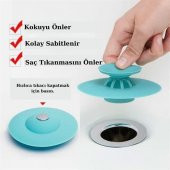 BUFFER® Silikon Malzeme Banyo Mutfak Gider Evye Lavabo İçine Çöp Tıpası Kaydırmaz Süzgeç Çeşitleri M - 2
