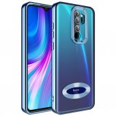 Xiaomi Redmi Note 8 Pro Kılıf Kamera Korumalı Logo Gösteren Şeffaf Kapak - 5