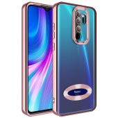 Xiaomi Redmi Note 8 Pro Kılıf Kamera Korumalı Logo Gösteren Şeffaf Kapak - 3