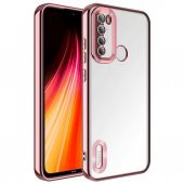 Xiaomi Redmi Note 8 Kılıf Kamera Korumalı Logo Gösteren Şeffaf Kapak - 5