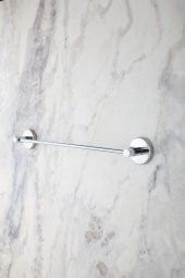 Ceria Krom Eko Uzun Düz Çubuk Havluluk Havlu Askısı 40 cm İster Yapıştır İster Montajla - 1