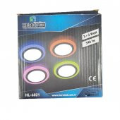3 + 3 WATT LED SPOT BEYAZ KASA ÇİFT RENK (BEYAZ IŞIK VE KIRMIZI) HL-6021BK - 3