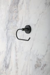 Banyo Aksesuar Seti Yuvarlak Havluluk Kapaksız Tuvalet Kağıtlığı İster Yapıştır İster Montajla - 4