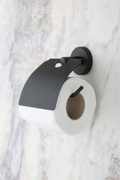 Paslanmaz 2li Şampuanlık Banyo Rafı Geniş Kapaklı Halka Havluluk Ve Çatal Bornozluk Set - 4