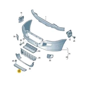 VW Crafter 2006-2016 Ön Tampon Orta Izgara Basamak 2E0807396 - 3
