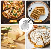 Paslanmaz Çelik Tırtıklı Pizza Kesici Hamur Ruleti - 2