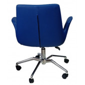 Bilgisayar Sandalyesi Örümcek Yıldız Ayaklı Mavi Suni Deri - 3