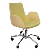 Bilgisayar Sandalyesi Örümcek Yıldız Ayaklı Sarı Suni Deri thumbnail 1