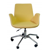 Bilgisayar Sandalyesi Örümcek Yıldız Ayaklı Sarı Suni Deri thumbnail 2