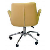 Bilgisayar Sandalyesi Örümcek Yıldız Ayaklı Sarı Suni Deri thumbnail 3