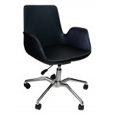 Bilgisayar Sandalyesi Örümcek Yıldız Ayaklı Siyah Suni Deri thumbnail 1